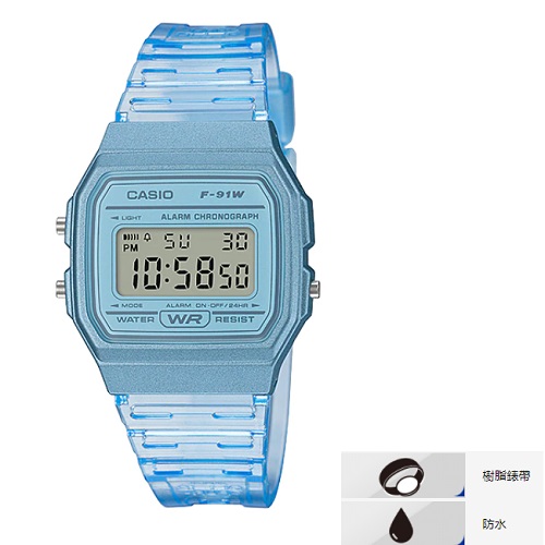 CASIO F-91WS-2 手錶 生活防水