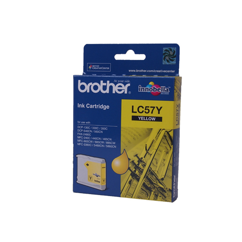 Brother LC57Y  原裝  Ink - Yellow DCP-130C,330C,350C,540CN,560CN,MFC-240C,440CN,465CN,665CW,685CW,885CW,3360C,5460CN,